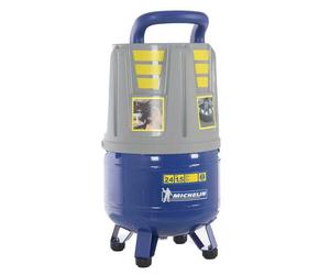Michelin MVX 24 - Compresor de aire eléctrico portátil monofásico, sin aceite - Motor 1.5 HP - 24 L