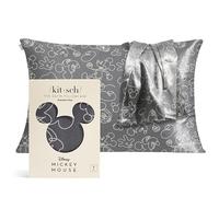 Mickey/Minnie x Kitsch - Funda de Almohada de satén con Cremallera, más Suave Que la Seda, Fundas de Almohada refrescantes para el Cabello y la Piel, Fundas de Almohada de satén tamaño estándar