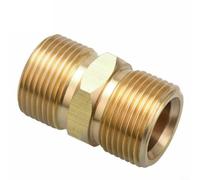 Micpointik Adaptador de alta presión M22/15 mm a macho para bomba conector de manguera de latón hasta 4500 PSI para Kärcher y otras marcas de repuesto dorado