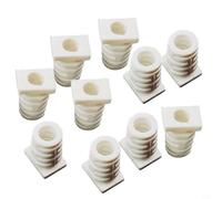 Micpointik Boquilla de goma para cable de alivio de tensión, tubo protector para herramientas eléctricas, taladro angular, aviación, resistente, flexible, 10 unidades, color negro y blanco, conector