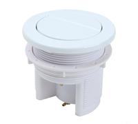 Micpointik Botón de descarga doble neumático para cisterna empotrada, botón redondo cromo ABS, muchas marcas (blanco)