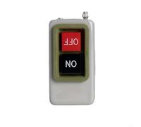 Micpointik Interruptor pulsador 220 V/380 V con contactos de cobre, carcasa de metal resistente a salpicaduras para máquinas herramientas e instalaciones industriales, modelo BS211B(BS216B 2.2 KW)