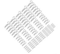 Micpointik Juego de 100 piezas de acero al carbono galvanizado con caja de clasificación para reparación de tractores remolques de maquinaria M1 a M2,5 mm abrazaderas de fijación industriales