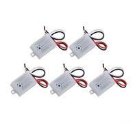 Micpointik Juego de 5 interruptores de sensor acústico AC180-265 V con control de luz para iluminación automática en pasillos, escaleras y almacenes, IP44, ignífugo