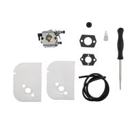 Micpointik Kit de carburador para motosierra 009 010 011 012, repuesto con filtro de aire y línea de combustible, kit de mantenimiento para motosierras, metal