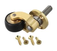 Micpointik Ruedas de latón macizo giratorio 360° con almacenamiento silencioso, resistente oro negro para sofá mesa para estantería T4925(T4927)
