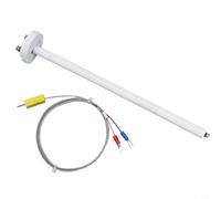 Micpointik Sonda de cerámica para horno de termopar tipo K, sonda de medición de alta temperatura para la industria y el laboratorio hasta 1300 °C con cable de fibra óptica 200 mm (250 mm)