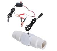 Micpointik Ventilador de tubo de 12 V, de plástico silencioso, para baño, cocina, invernadero, oficina, alta circulación de aire, 58 m³/h, DC12 V, 10 W, blanco (50 mm)