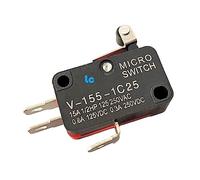 Micro Interruptor Sensor Final De Carrera 15A 250V | Pack De 5 Unidades | Con Palanca y Rodillo | Micro Switch M014R