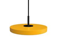 Micro Lámpara Colgante Asteria con Regulador de Intensidad, Color Amarillo Azafrán y Parte Superior Negro