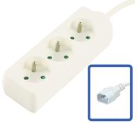 Microconnect mc-ps030150frupsw base múltiple 1,5 m 3 salidas ac blanc