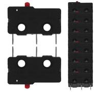 Microinterruptor de fin de carrera de repuesto 10 piezas negro PPA hierro | Estructura compacta, estable y de manejo sencillo, resiste entornos exigentes, para sistemas de control automático