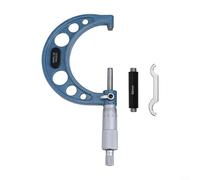 Micrómetro de diámetro exterior 0-25 mm, 25-50 mm, 50-75 mm, calibre de escala de rosca de acero al carbono con tope de trinquete para inspección de metalurgia (0-25 mm)