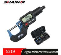 Micrómetro Digital SHANHR 0-25mm 0.001mm de Precisión, Micrómetro Exterior Electrónico con Yunque de Carburo, Herramienta de Medición 0-25mm