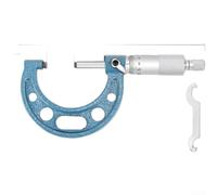 Micrómetro mecánico 0-25mm Diámetro exterior Calibre 0.01mm Herramienta de acero inoxidable con yunques de carburo para ingeniería (C)
