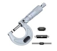 Micrómetro, Micrómetro espiral mecánico 0.01mm Micrómetros exteriores de tornillo alta precisión La-Ser marca graduación Herramientas medición(0-25mm)