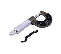 Micrómetro, Micrómetros exteriores métricos 0-25mm Precisión 0.01mm con mini llavero de calibrador herramienta diámetro exterior micrómetro