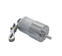 Micromotor de engranajes de 24 V y 12 V CC con motor JGB37-3530B, motor eléctrico de velocidad ajustable de 37 mm(Single Motor,24V60RPM)