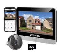 Microondas Radar Humano Cuerpo Detección,2K Mirilla Digital Puerta Wifi con MicroSD de 32GB,Video Inalámbrico Cámara con Pantalla de 4.3'', Gran ángulo 140 °, 5000mAh, Visión Nocturna,WiFi 2.4 GHz