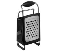 Microplane Rallador de Caja de 4 Lados (Extra Grueso/Medio/Fino/Rebanador) en Negro/Plata