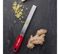 Microplane Rallador Zester Premium para Queso, Limón, Naranja, Lima, Vegetales, Nueces, Chocolate, Jengibre, Ajo y Coco con Cuchilla Ultra Afilada de Acero Inoxidable