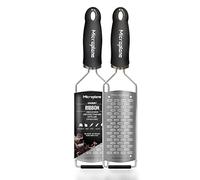 Microplane Serie Gourmet Rallador Doble, Acero Inoxidable, Negro, 35.90x6.41x1.92 cm