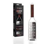 Microplane Serie Master Rallador Extragrueso, Acero Inoxidable y Madera, Marrón, 1.60x32x10 cm