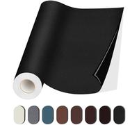 MICTER Cuero Adhesivo, 40x300cm, Parche Cuero Adhesivo para Muebles, Sofás, Asientos De Coche, Silla De Oficina, Cabecera, Bolsos (Negro)