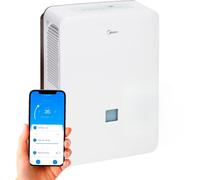 MIDEA Deshumidificador de humedad interior 50L/Dia | Depósito extraible de 6L, APP/Wifi, Modo Confort, Temporizador de 24H | Desumidifador Industrial de Gran capacidad hasta 120 m2/300 m3