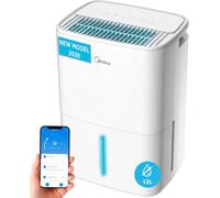 MIDEA Deshumidificador de Humedad Silencioso 12L con App Control hasta 35 m2 - Deshumificadores para Humedades en Habitación con Depósito Extraible - Deshumificador Electrico Pequeño Bajo Consumo