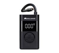 Midland - ENERPUMP | Compresor de Aire portátil 150 PSI/10 Bar, Batería 4000 mAh+Batería Externa, Inflado Rápido Motocicleta, Bicicleta, Coche, Globos, Colchón
