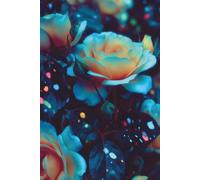 Midnight Dreamer: A 120-Page Lined Notebook with Retro Surrealist Floral Art