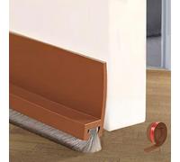Midslinee 100cm Marrón Junta de Cepillo para Puerta, Burlete de Puerta, Burlete Puerta Exterior Autoadhesivo, Burlete Bajo Puerta, Door Seal