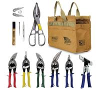 MIDWEST Kit de herramientas de construcción - Juego de 10 piezas incluye tijeras de aviación con herramientas de revestimiento y bolsa - MWT-BULDKIT03