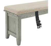 Miecoae Cojin para Banco Exterior Interior Pana de Madera Baul Madera Zapatero Rayas, Cojines para Sillones, Grueso 5cm, Colchoneta para Banco de Jardín Interior(Beige Oscuro,90x35 cm 35x14 in)