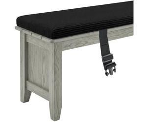Miecoae Cojin para Banco Exterior Interior Pana de Madera Baul Madera Zapatero Rayas, Cojines para Sillones, Grueso 5cm, Colchoneta para Banco de Jardín Interior(Negro,60x30 cm 24x12 in)