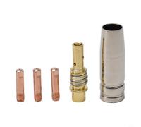 MIG - Antorcha de soldadura MB15 15AK, punta de contacto, soporte de boquilla 0.6/0.8/0.9/1.0/1.2 mm, 5 piezas, compatible con rilon Jasic Mitech Chiry UNT (0,8 mm)