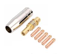 MIG - Juego de consumibles de punta de soldadura MB15 15AK puntas de soporte de boquilla de 0.6 mm, 0.8 mm, 0.0 mm, 2 mm, puntas conductoras de metal blindado de gas, repuesto de soldadura de