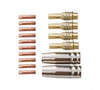 MIG - Kit de consumibles de antorcha MB15 15AK con boquilla de gas y soporte de punta para cable de 0.8 mm, 0 mm, 0.2 mm, repuestos de gas inerte de metal para soldadura industrial (1.2 mm)