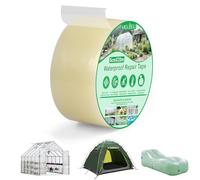 MIGUBIGU 1 PCS 25 m x 20 cm Cinta Reparar Invernadero Grosor 0,15 mm, Cinta Reparadora de Toldos Tela, Cintas Impermeable Autoadhesiva Transparente para Piscina, Vidrio, Cojín Inflable, Tienda