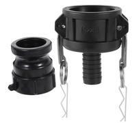 MiJunHD IBC - Adaptador de tanque S60 x 6 de 60 mm, acoplamiento de bloqueo de leva de rosca gruesa y conector de cola de manguera de 25 mm para tanques de almacenamiento, junta de conexión rápida de