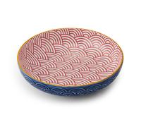 Mikasa blue arched pattern ceramic bowl, 21 cm
