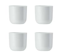 Mikasa chalk juego de 4 hueveras de porcelana, hueveras blancas para m