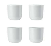 Mikasa chalk juego de 4 hueveras de porcelana, hueveras blancas para m