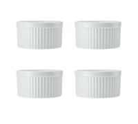 Mikasa chalk ramequines de porcelana, 9.5cm, set de 4 ramequines blanc