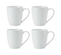 Mikasa chalk tazas de porcelana, juego de 4 tazas blancas para té y c