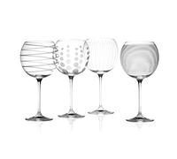 Mikasa – Copas de cóctel Cheers para brindis – Cristal grabado 290 ml – Juego de 4