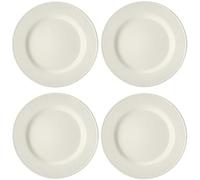 Mikasa cranborne juego de 4 platos llanos de gres crema, servicio para