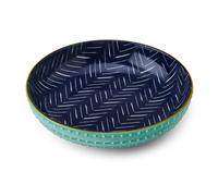 Mikasa - cuenco de gres (21 cm), diseño de espiga indigo