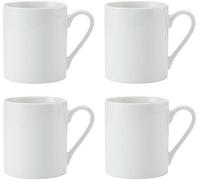 Mikasa egret juego de tazas de porcelana fina, 4 tazas blancas clásic
